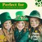 4E's Novelty Glitter Shamrock Temporary Tattoos, 24 Pack, St. Patrick's Day Tattoos, Party Tattoos for Kids Accessories